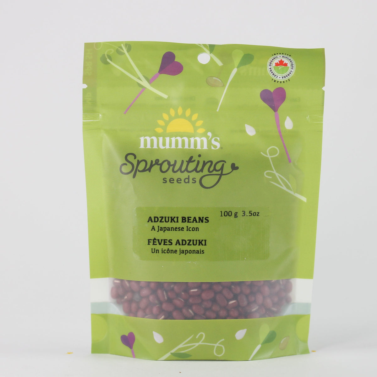 Mumm's Certified Organic Adzuki Beans Sprouting Seeds, 100g