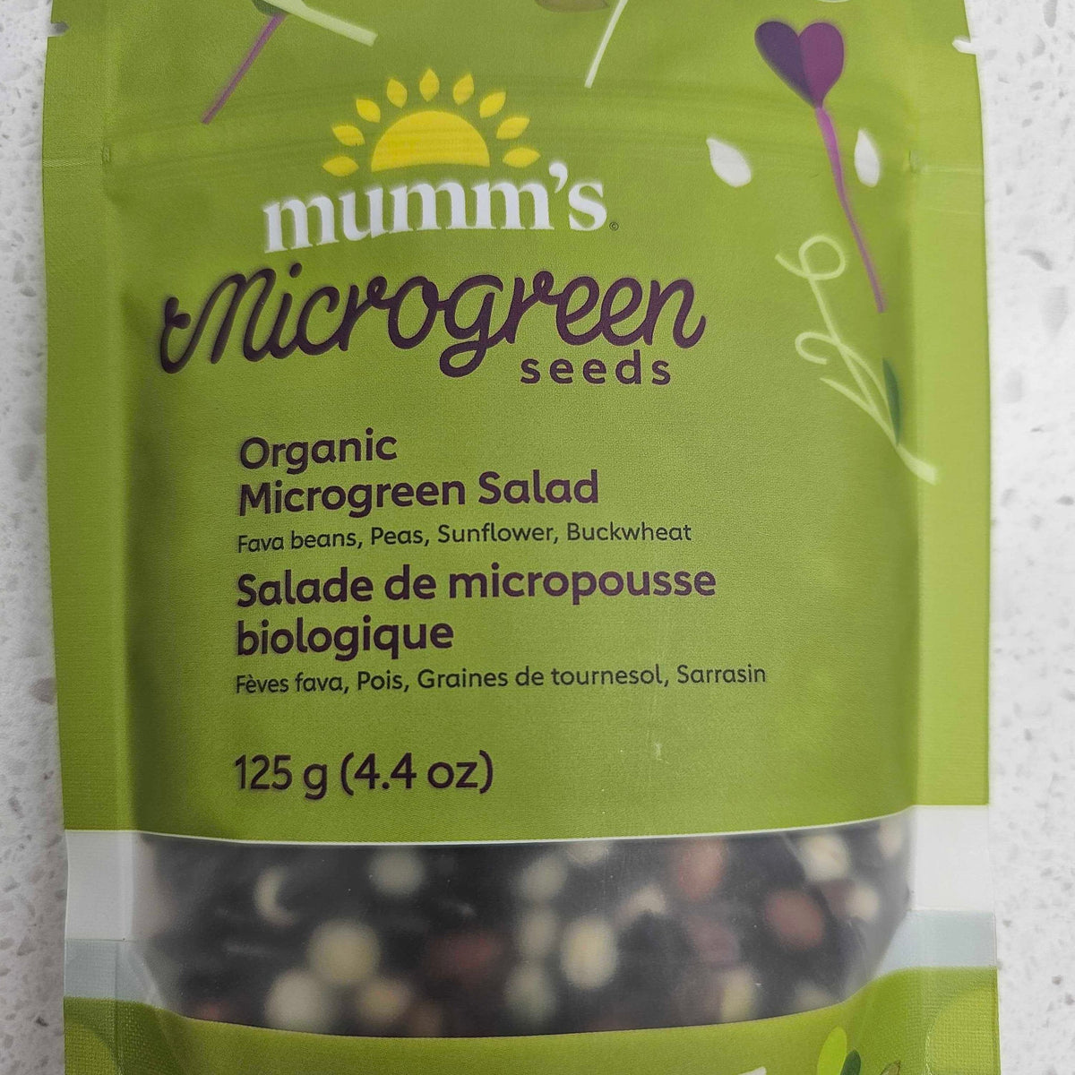 Mumm's Certified Organic Microgreen Salad Mix Sprouting Seed Blend, 125g
