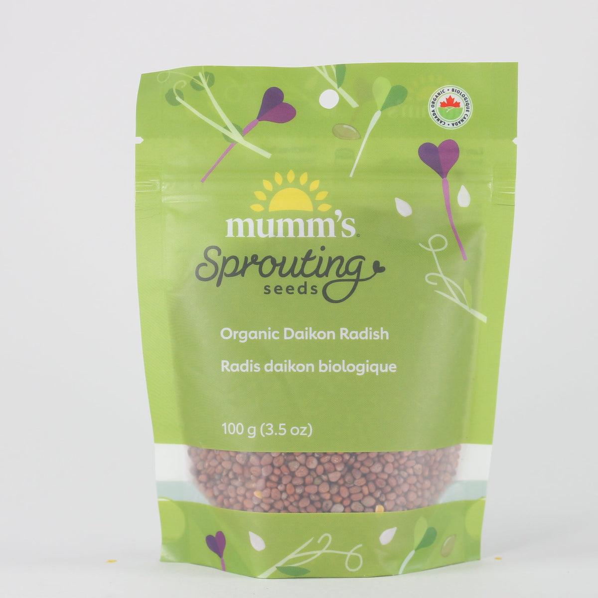 Mumm's Certified Organic Radish Daikon Sprouting Seeds, 100g