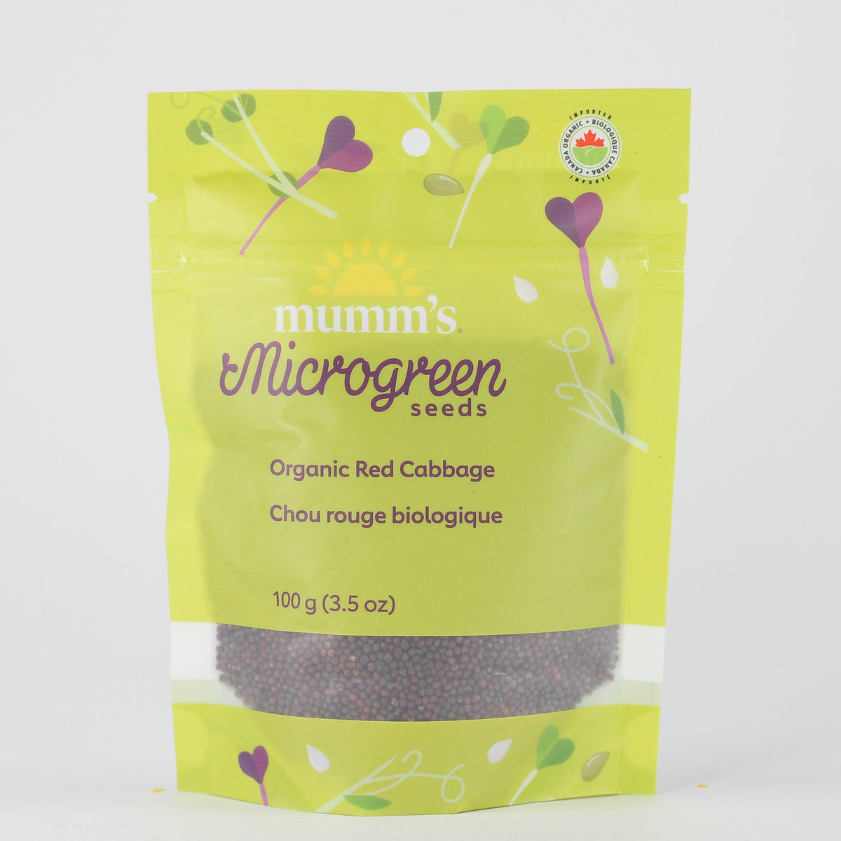 Mumm's Certified Organic Red Cabbage Sprouting Seeds, 100g