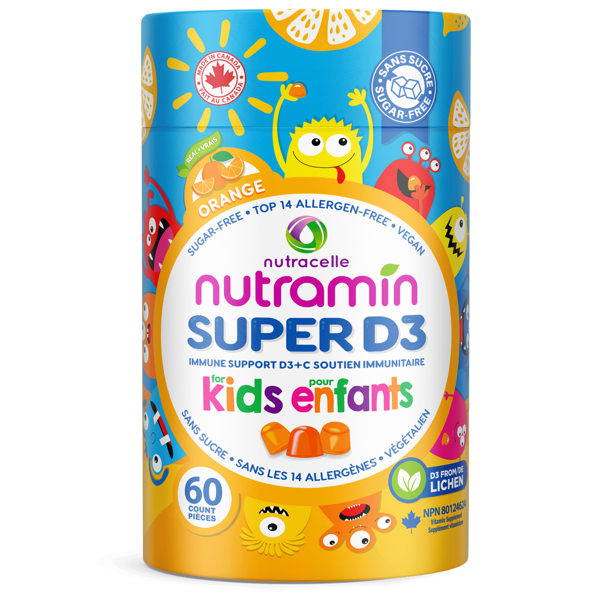 60 Vegan Gummies | Nutramin Kids Super D3 Gummies