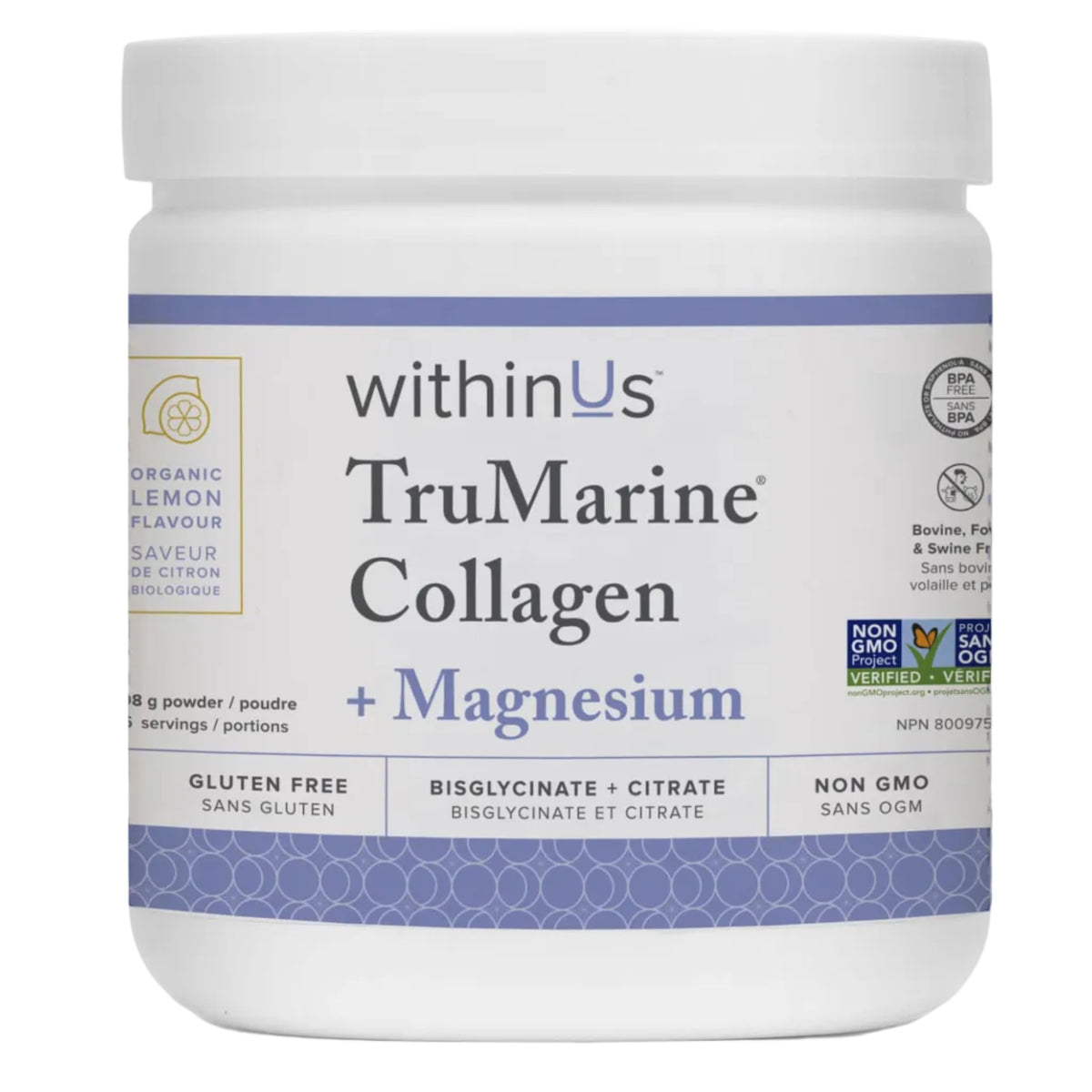 withinUs TruMarine Collagen + Magnesium 224g