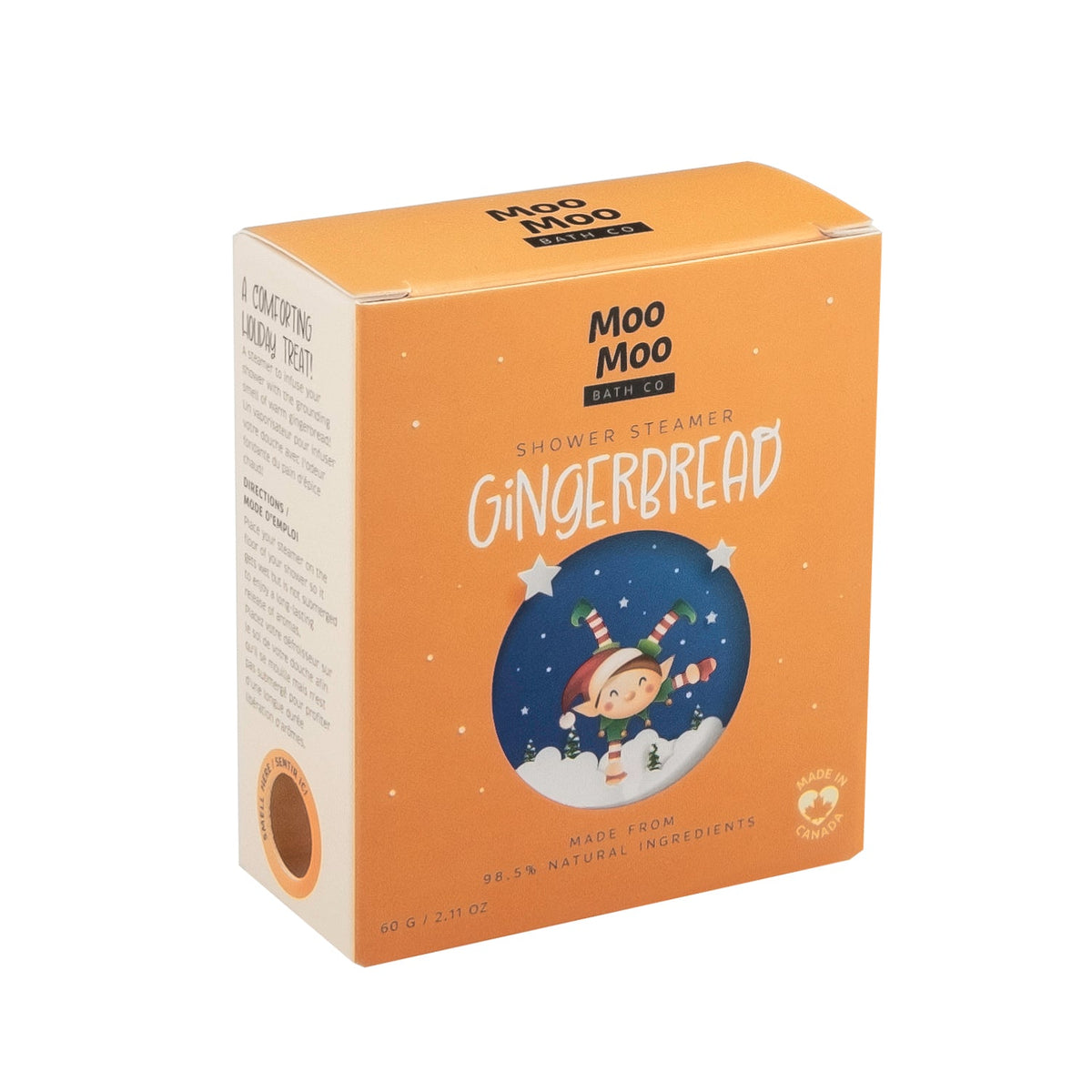 Moo Moo Bath Co Shower Steamers, 7 Scents, 60g-120g - Gingerbread / Single (60g)