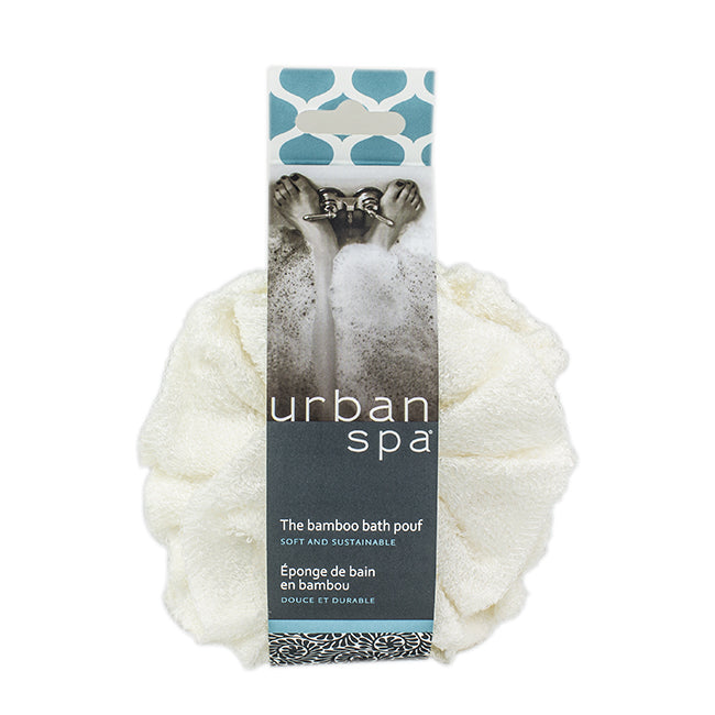 Urban Spa Bath Pouf, Nylon Mesh or Bamboo Viscose Shower Puff for Rich Lather - Bamboo Viscose