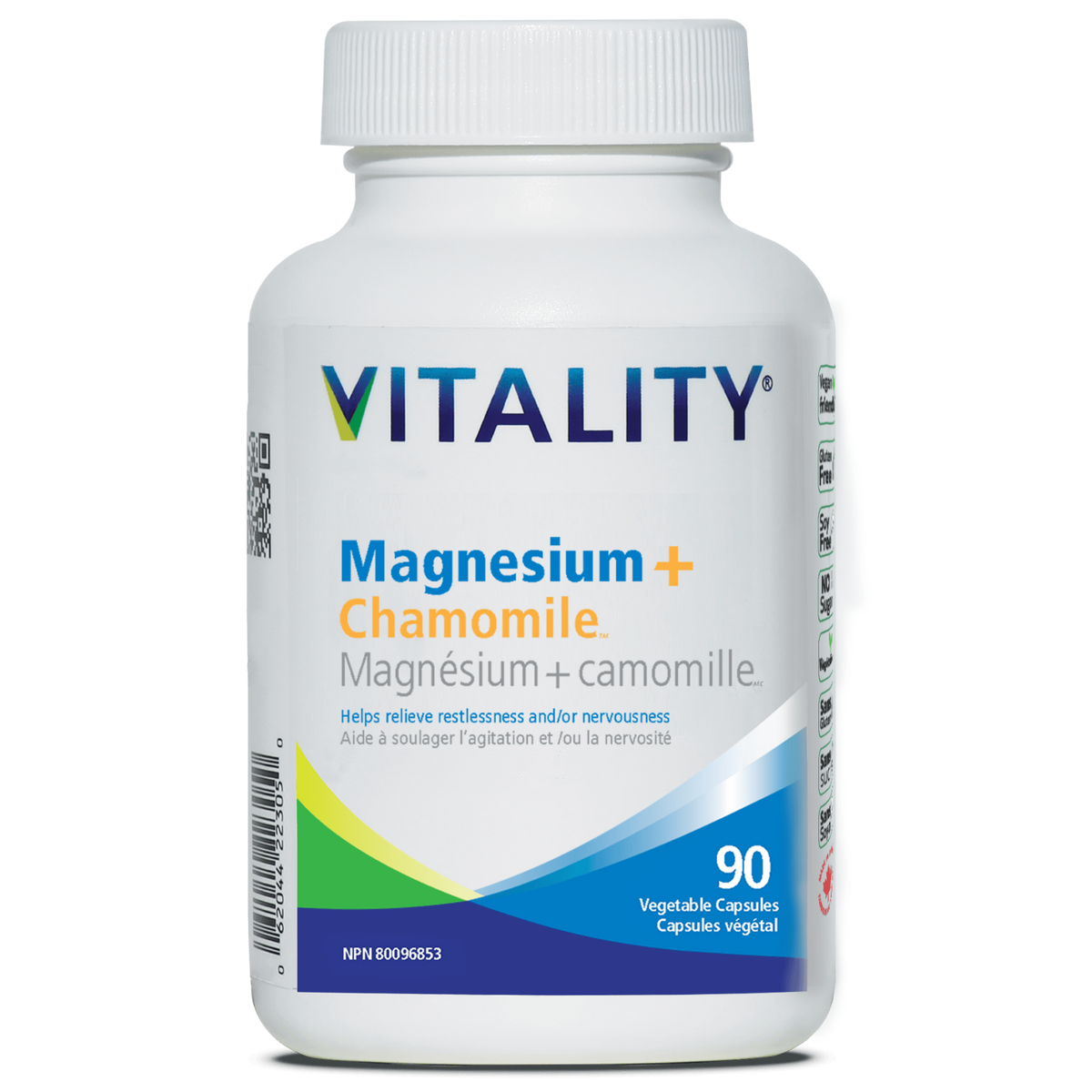 Vitality Magnesium + Chamomile Capsules 90 Vegetarian Capsules