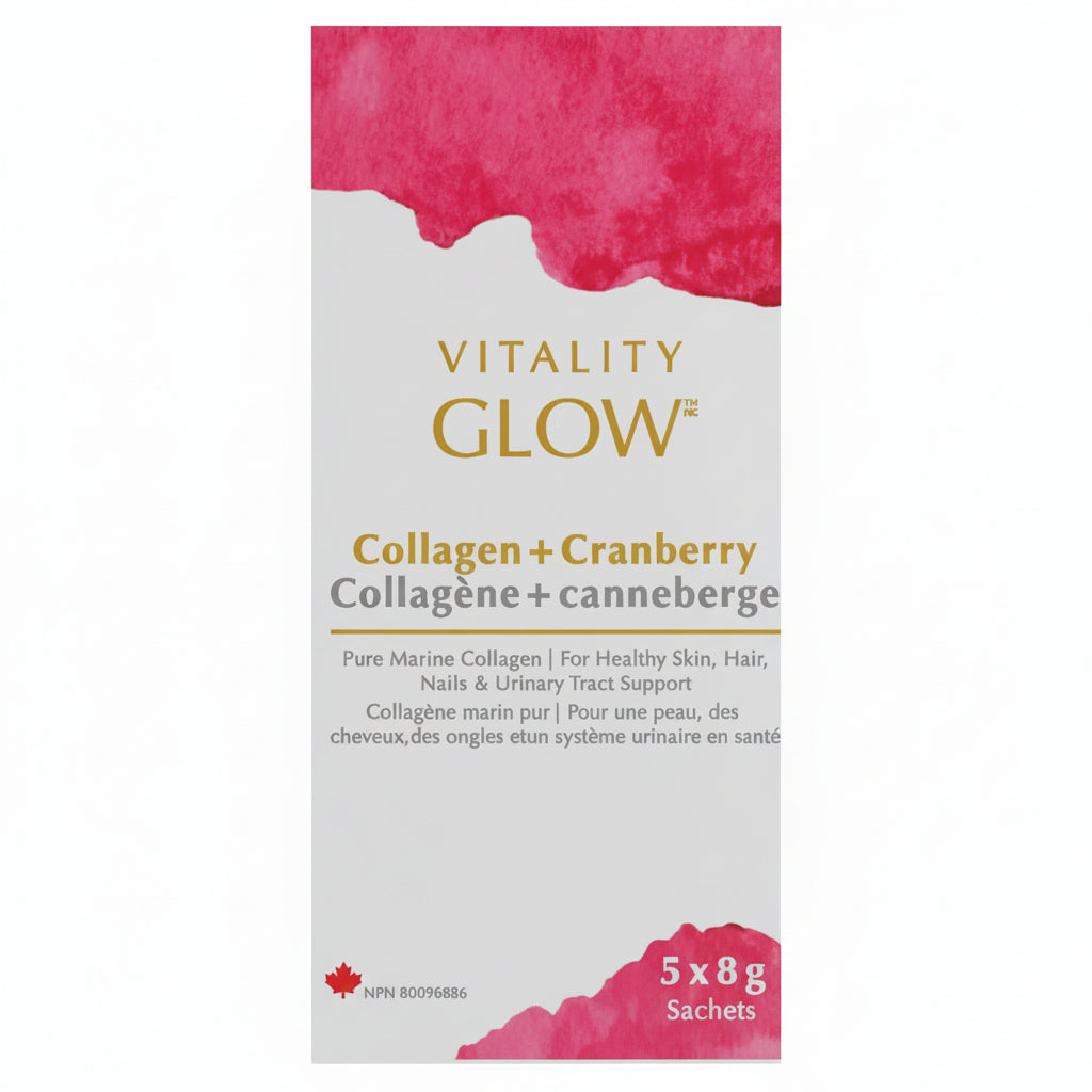 Vitality GLOW Collagen + Cranberry Box of 5 Sachets
