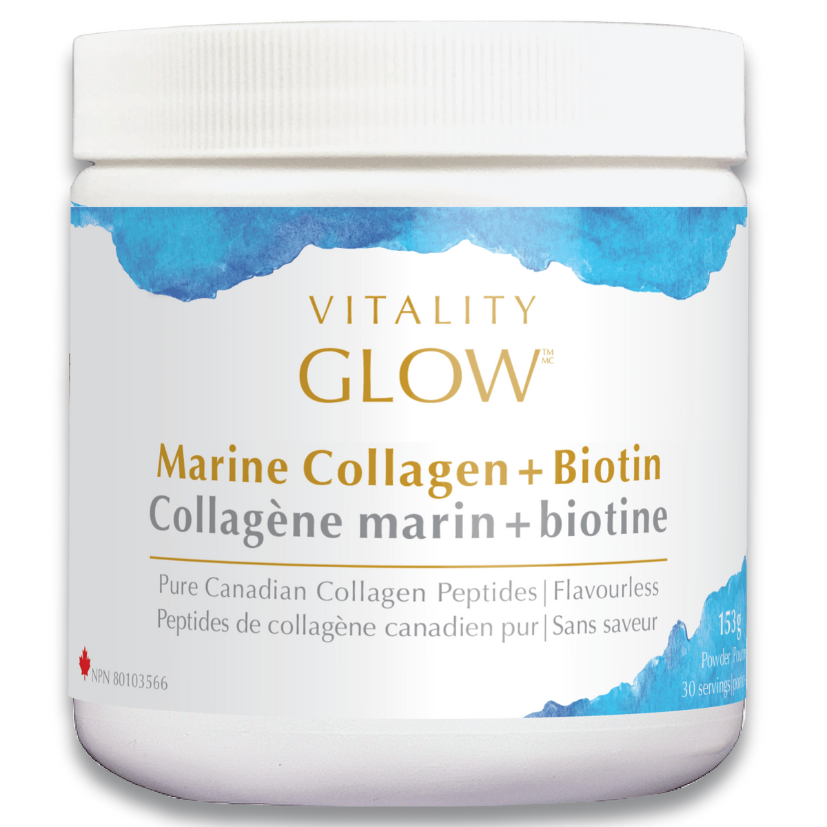 Vitality GLOW Marine Collagen + Biotin 153g