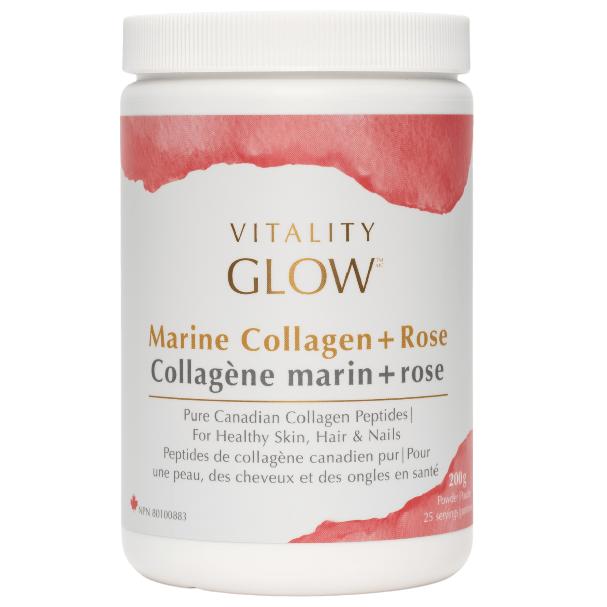 Vitality GLOW Marine Collagen + Rose 200g