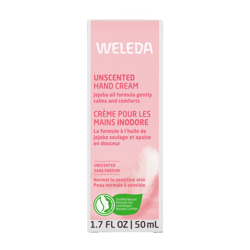 Weleda Unscented Hand Cream with Jojoba, Borage and Coconut Oils, Fragrance-Free Fast-Absorbing Hand Cream, 50ml