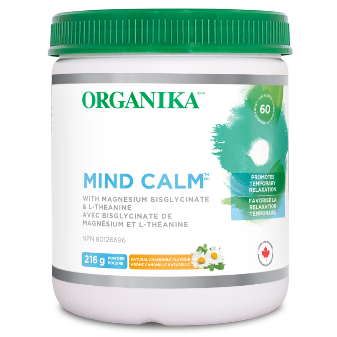 216g Powder | Organika Mind Calm Magnesium 216g Powder