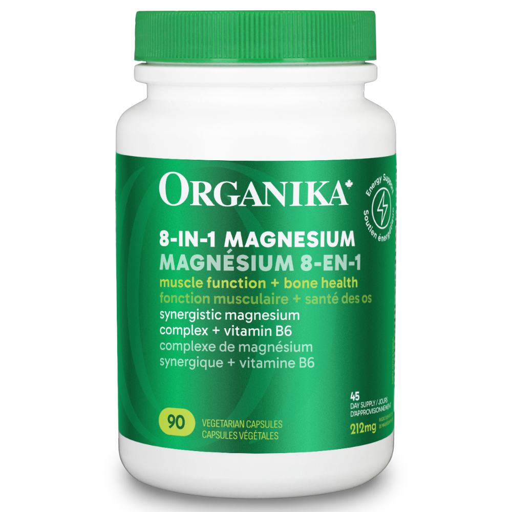 90 Vegetable Capsules | Organika 8-in-1 Magnesium 90 Vegetable Capsules