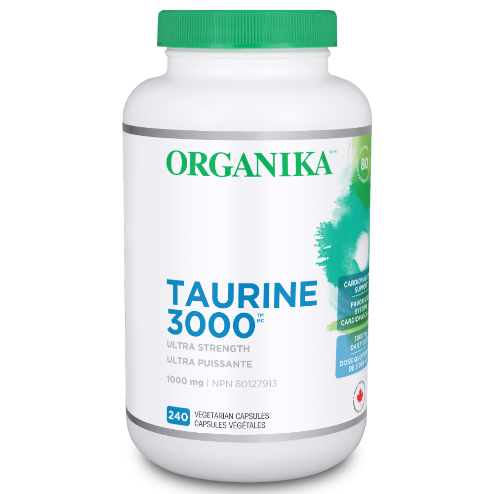 240 Vegetable Capsules | Organika Taurine 3000 240 Vegetable Capsules