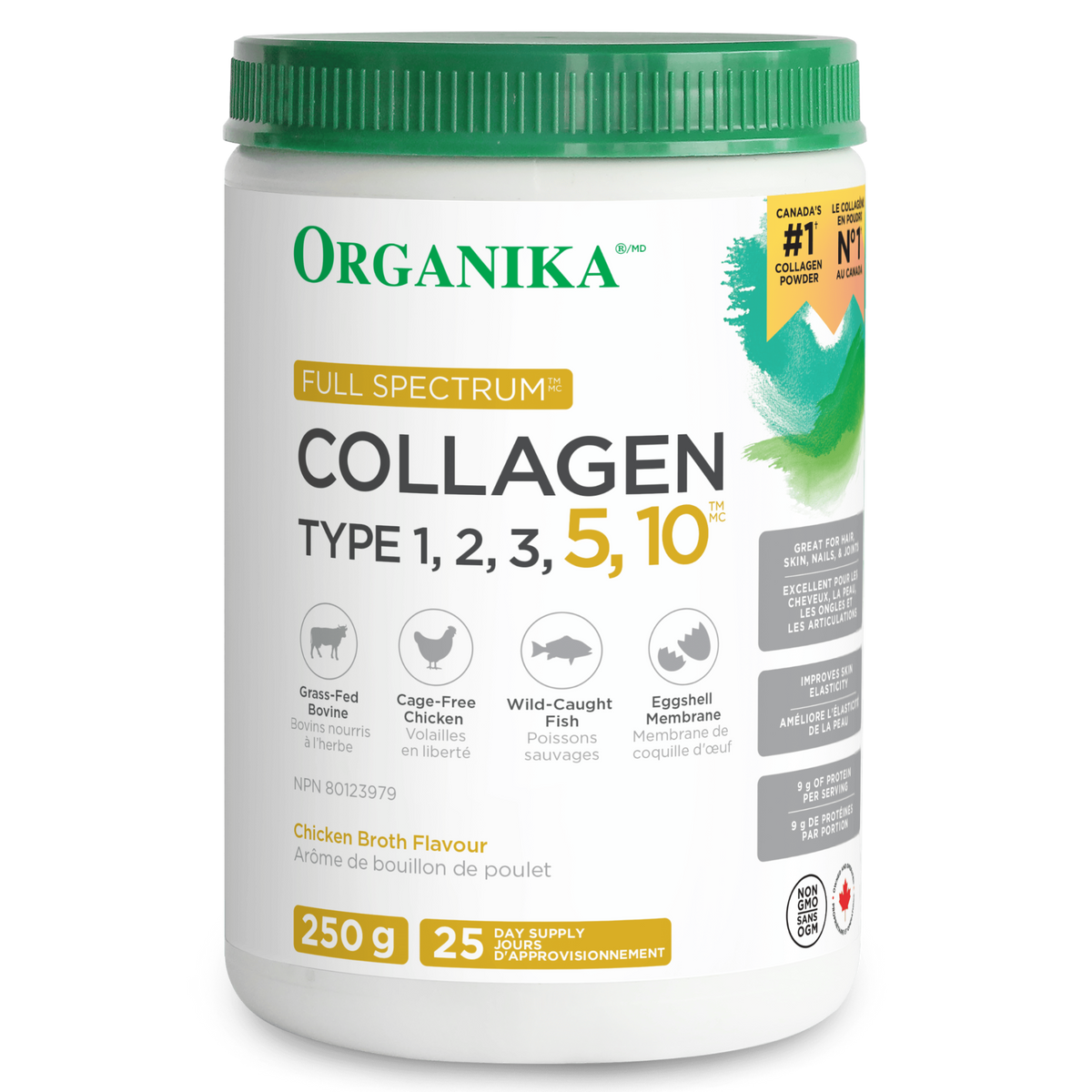 250g | Organika Full Spectrum Collagen 1, 3, 5, 10 250g