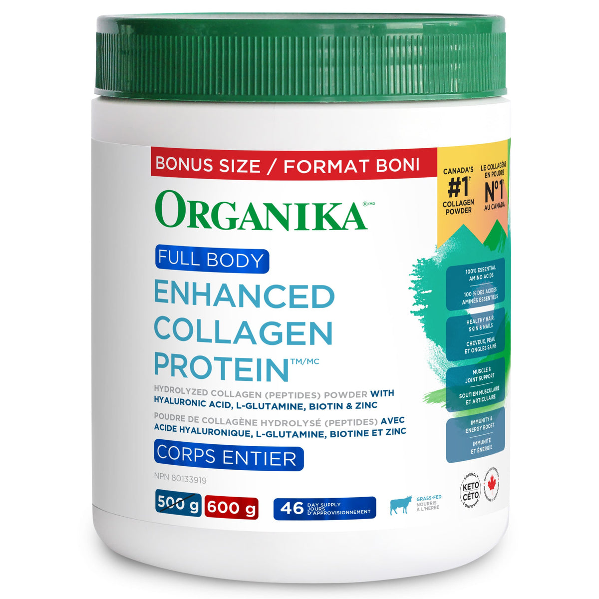 600g | Organika Enhanced Collagen Full Body 600g