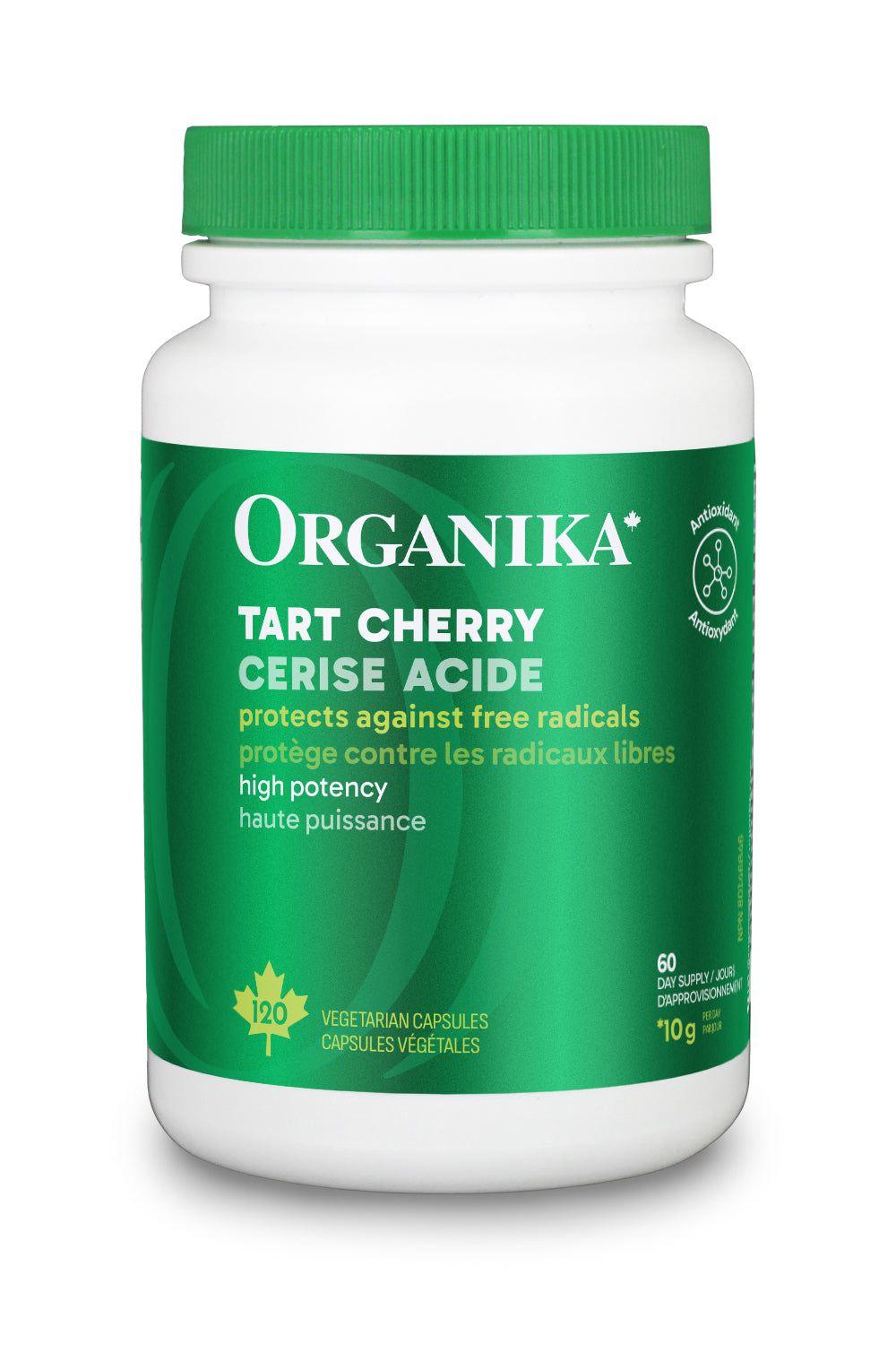 120 Vegetable Capsules | Organika Tart Cherry 120 Vegetable Capsules
