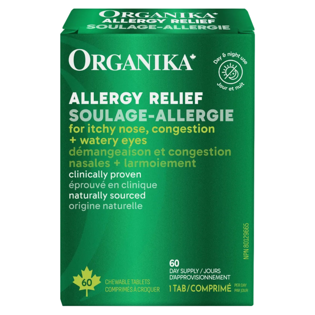 60 Tablets | Organika Allergy Relief 60 Tablets