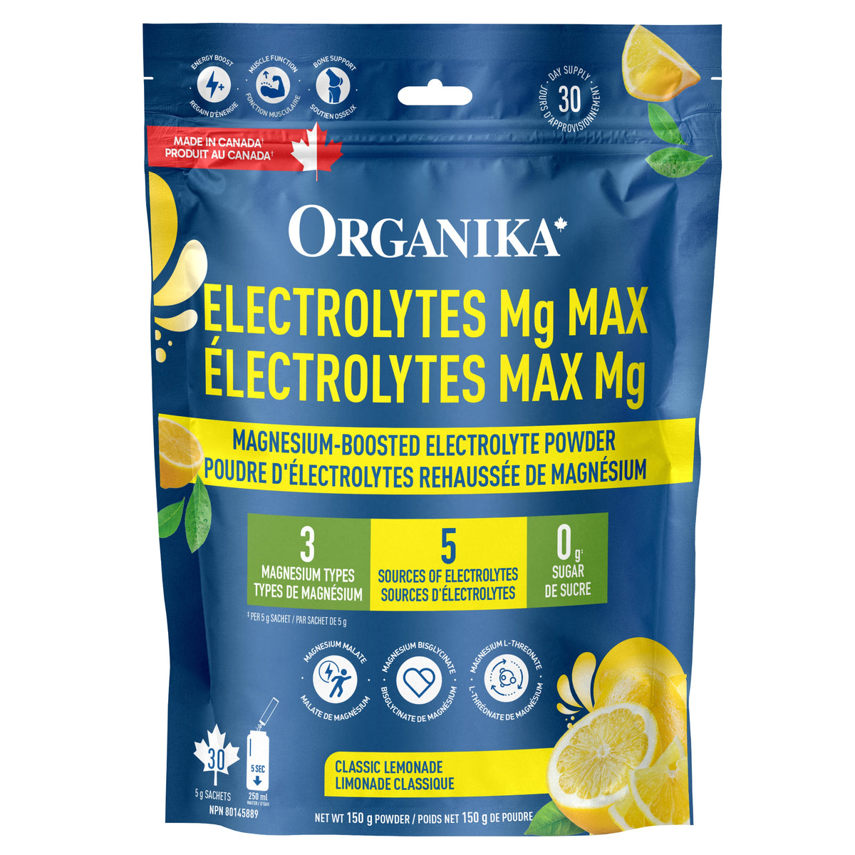 30 x 5g Sticks | Organika Electrolytes Mg Max 30 x 5g Sticks