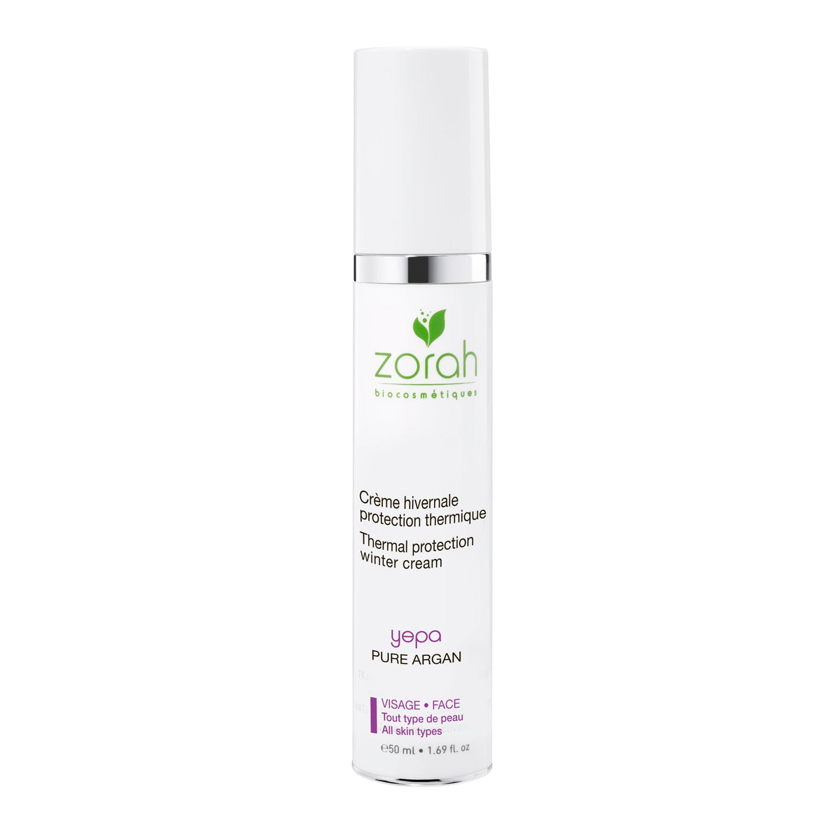 Zorah Yepa Winter and Summer Cream with Organic Argan, Coconut and Cocoa Butter, Protective Moisturizer for Active People, 50ml