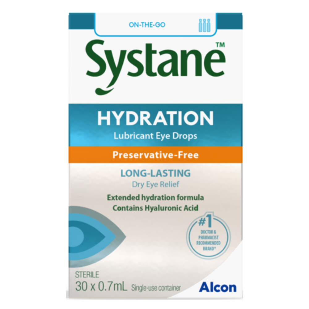 30 x 0.7ml Single-Use Vials | Systane Hydration Preservative-Free Lubricant Eye Drops 30 x 0.7ml Single-Use Vials