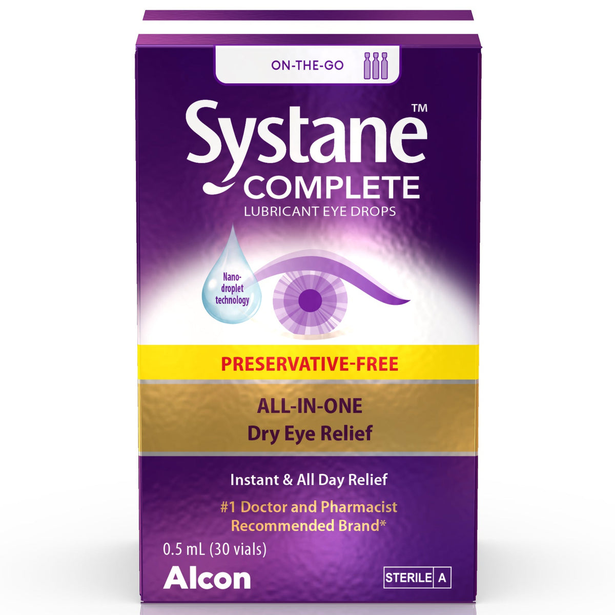 30 x 0.5ml Single-Use Vials | Systane Complete Preservative-Free Lubricant Eye Drops 30 x 0.5ml Single-Use Vials