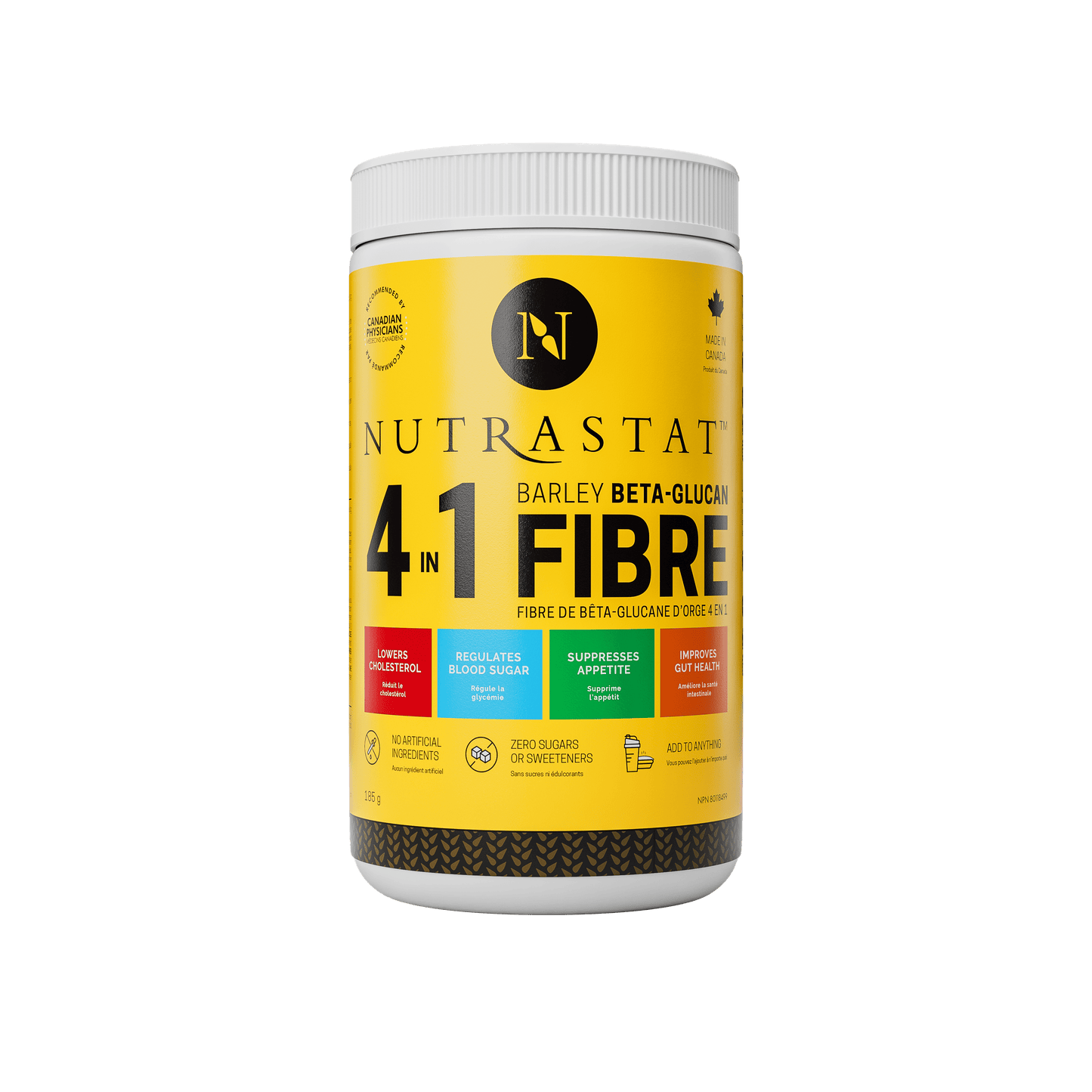 185g | NutraStat 4 in 1 Barley Beta-Glucan Fibre 185g container