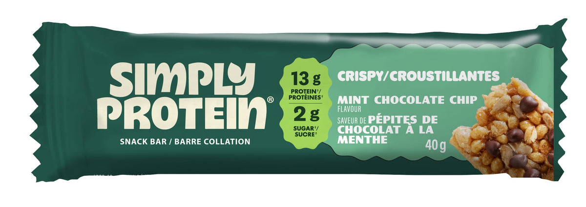 Mint Chocolate Chip Case of 12 (12 x 40g) | SimplyProtein Bars 40g Mint Chocolate Chip