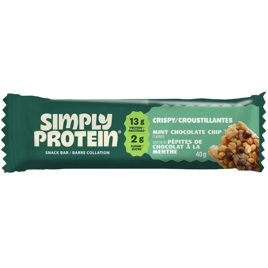 Mint Chocolate Chip Case of 12 (12 x 40g) | SimplyProtein Bars 40g Mint Chocolate Chip