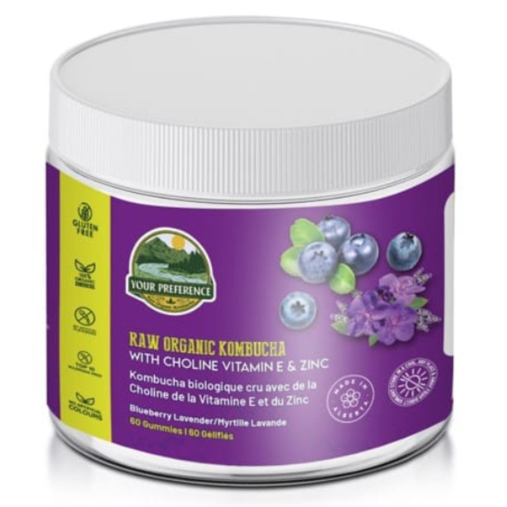 Your Preference Kombucha Gummies with Vitamin E, Zinc and Choline 60 Gummies