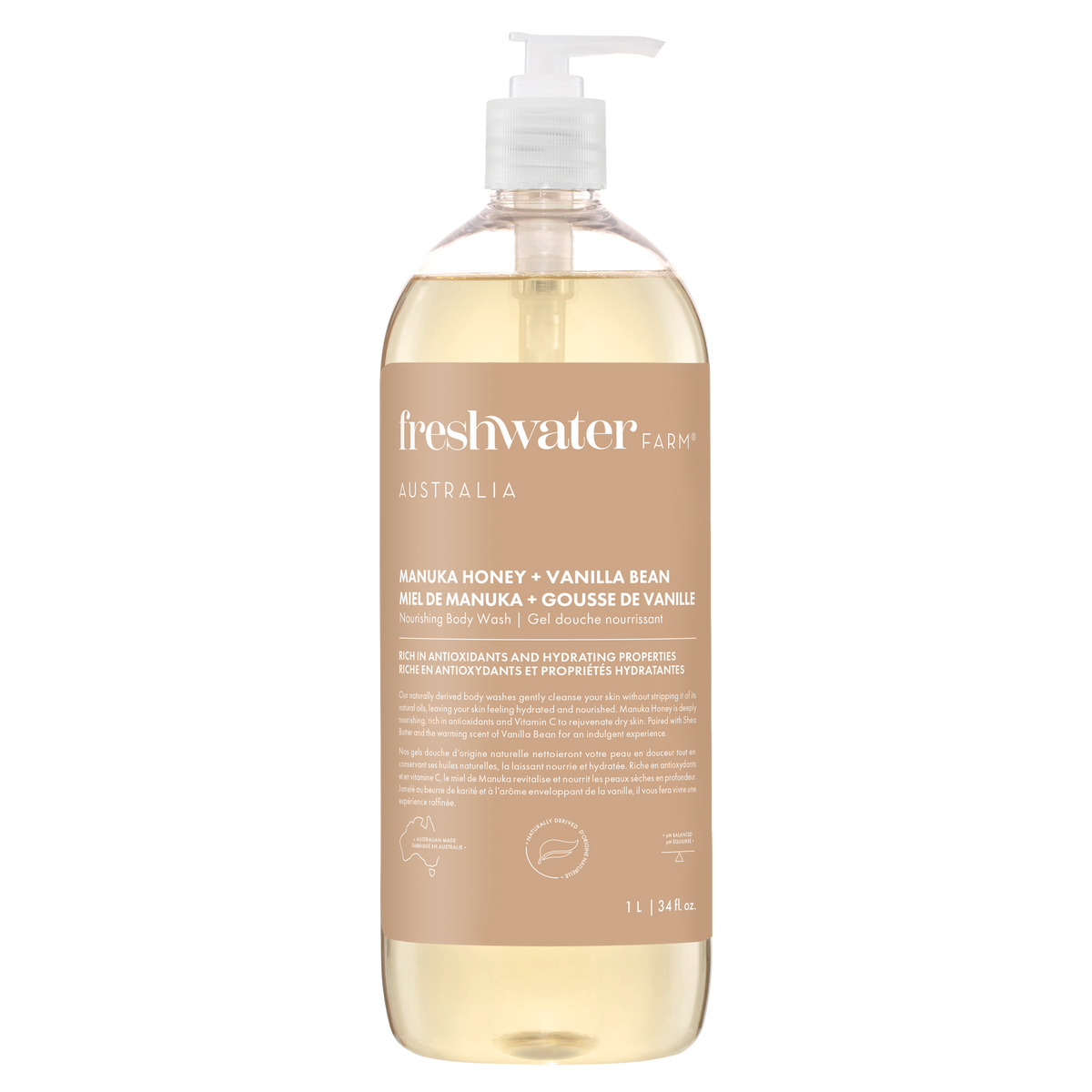Freshwater Farm Body Wash – Manuka Honey + Vanilla Bean