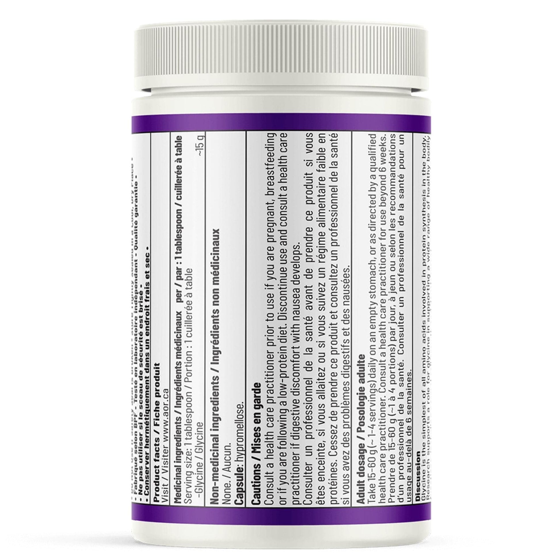 AOR04065-AOR-glycine-powder-gluten-free-non-GMO-500g-back