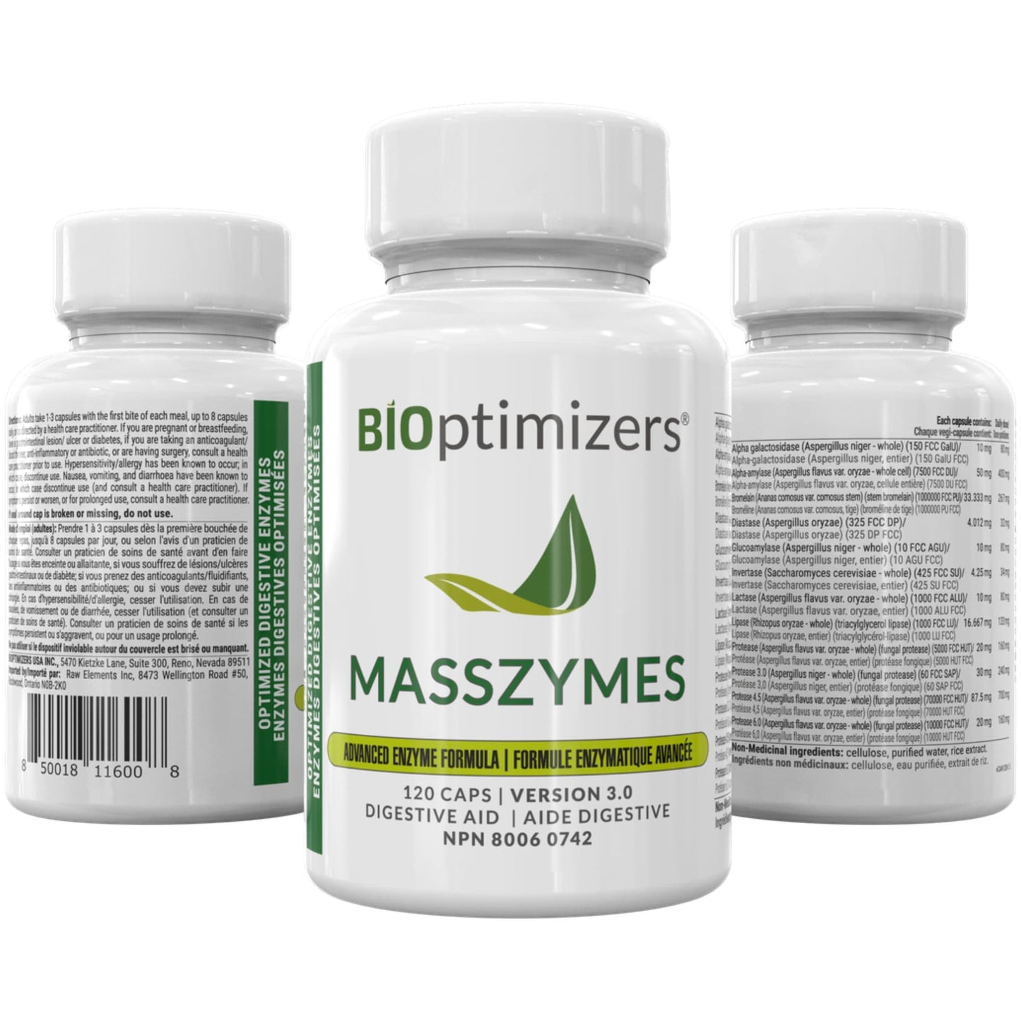 BiOptimizers Masszymes, Advanced Enzyme Formula, 120 Vegetarian Caps