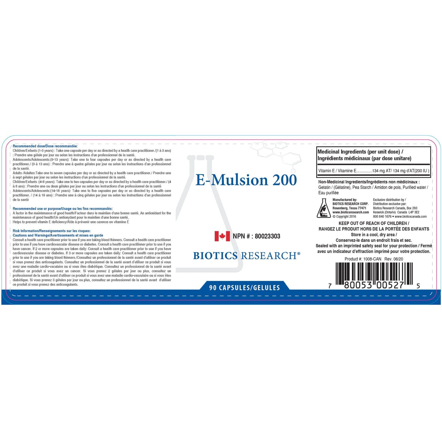 90 Capsules | Biotics Research E-Mulsion 200