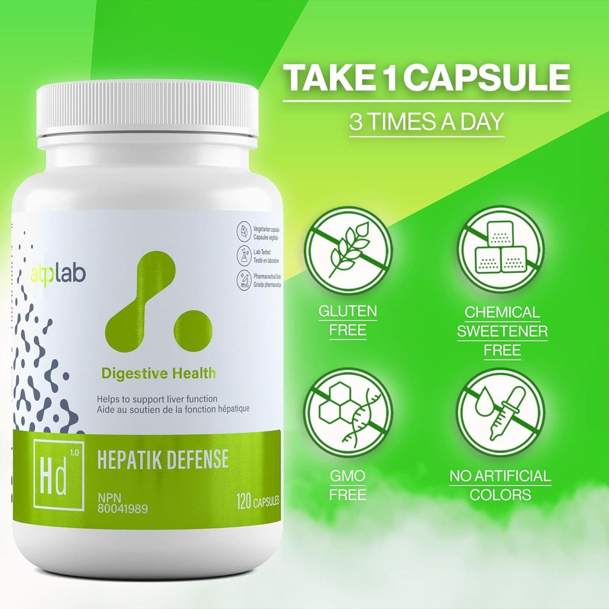 120 Vegetable Capsules | ATP Lab Hepatik Defense