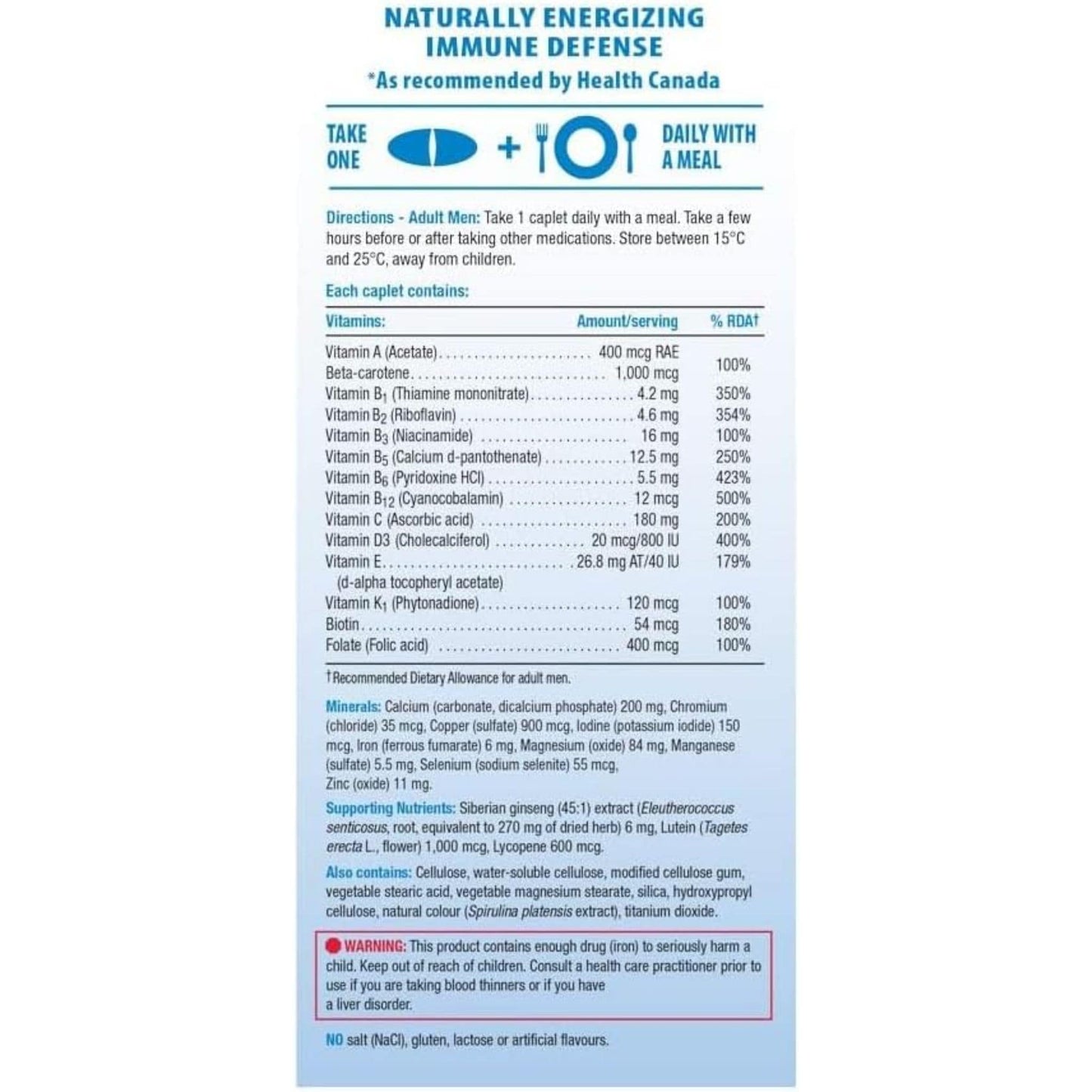 90 Caplets | Jamieson Multi 100% Complete Multivitamin for Men