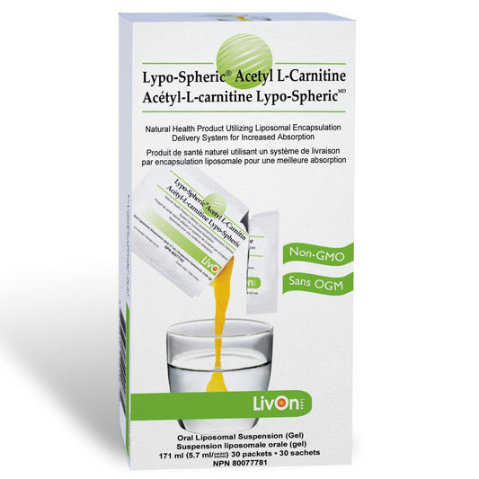 30 Packets | LivOn Lypo-Spheric Acetyl L-Carnitine