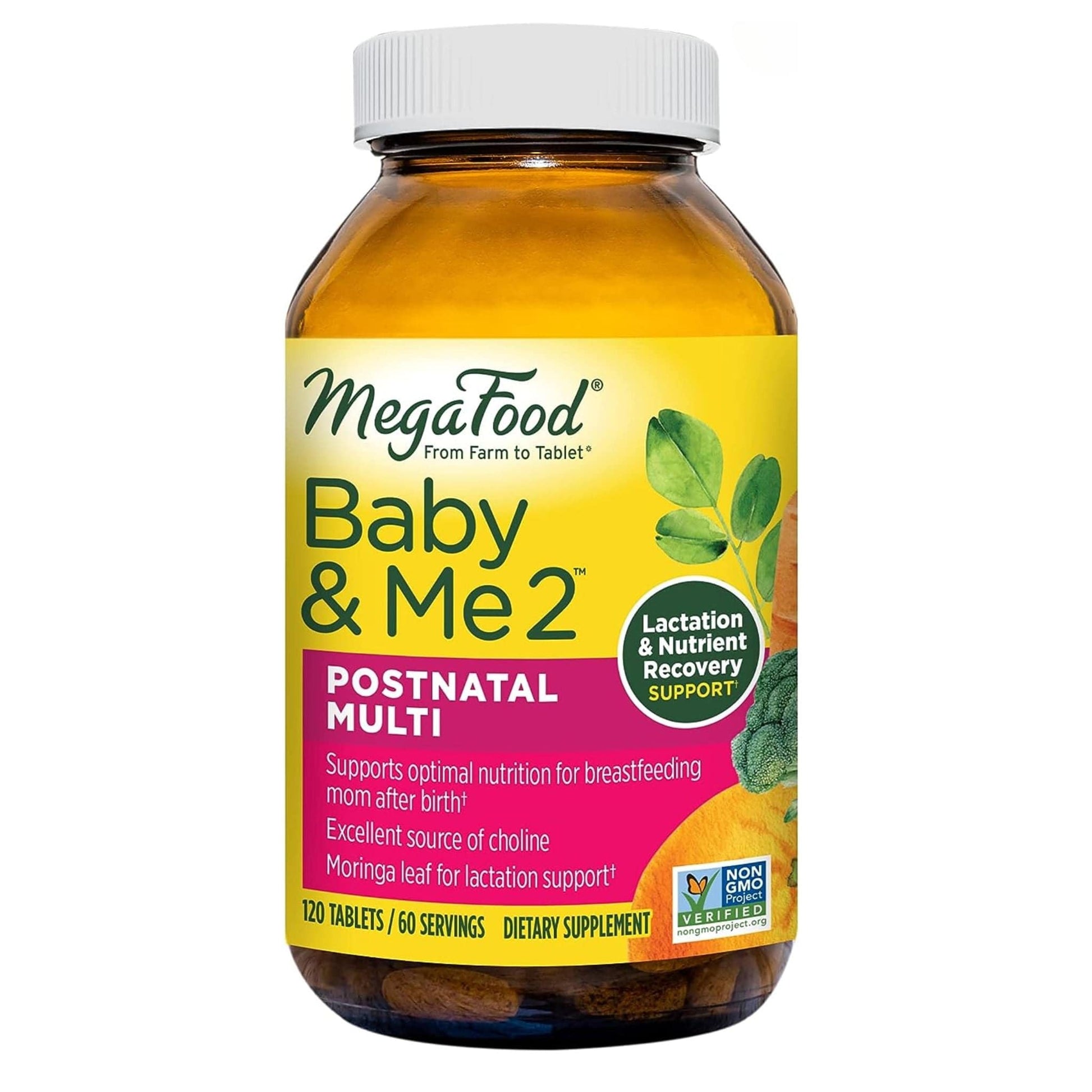 120 Tablets | MegaFood Baby and Me 2 Postnatal Multivitamin