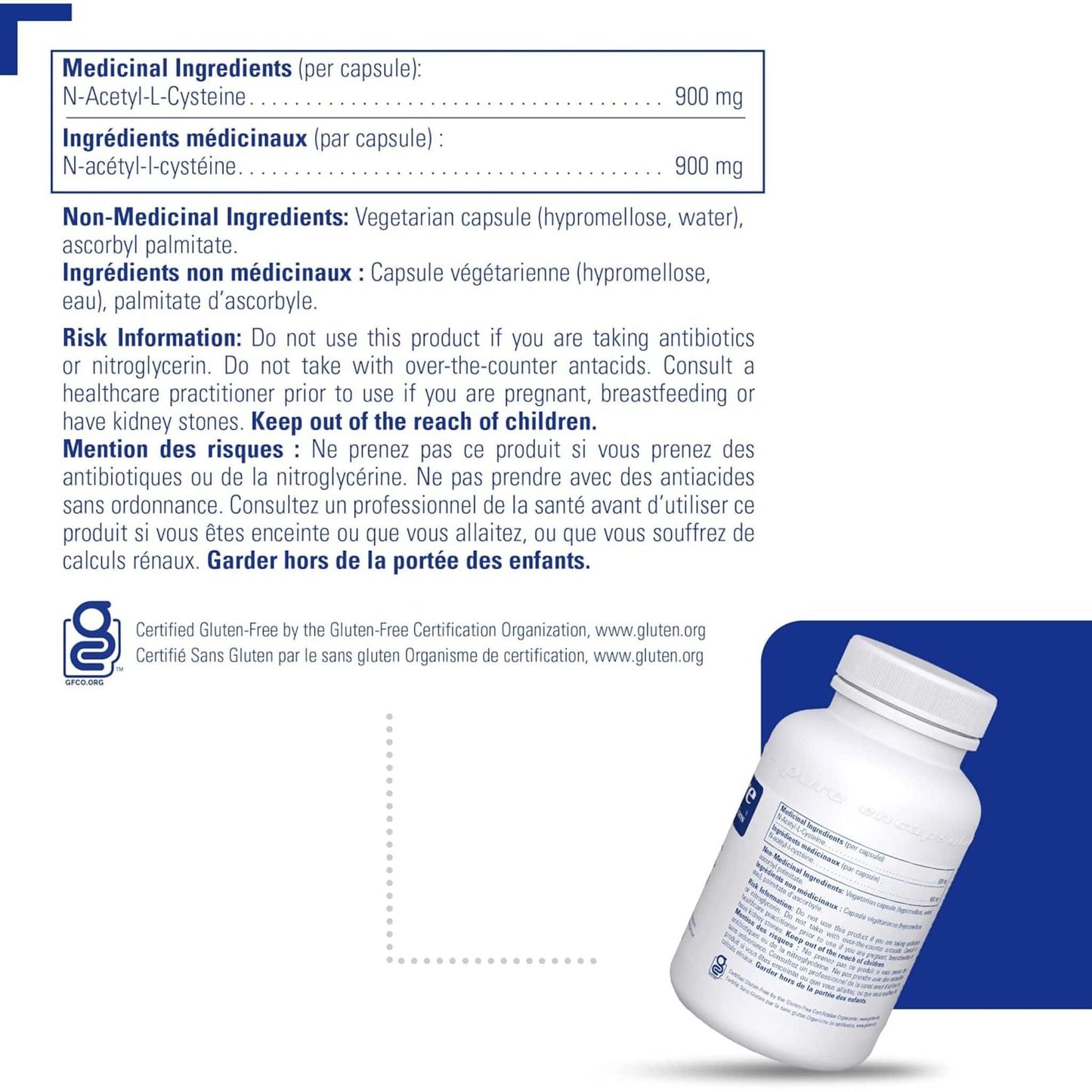 120 Capsules | Pure Encapsulations NAC 900mg