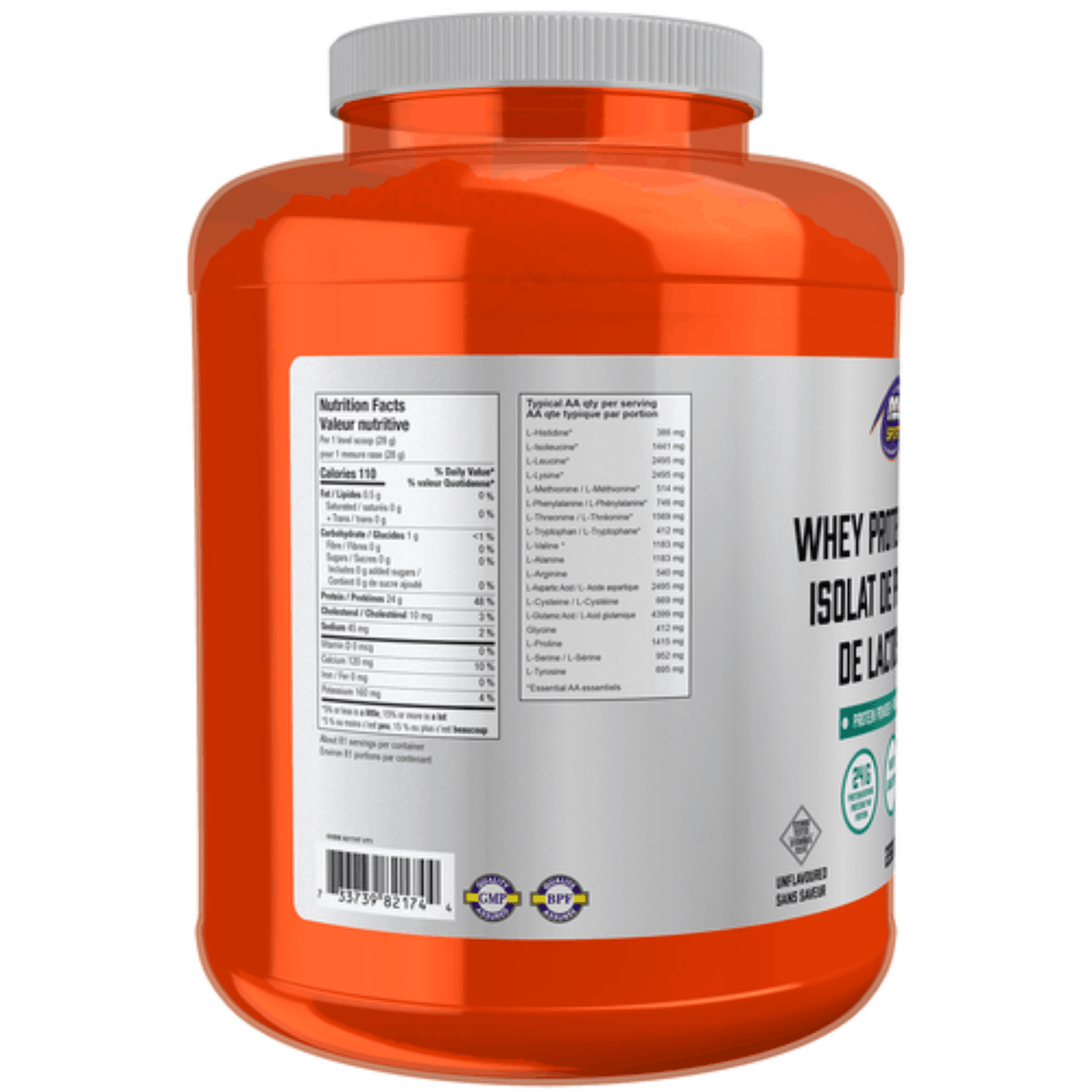 2268g Natural Unflavoured | NOW Sports Whey Protein Isolate