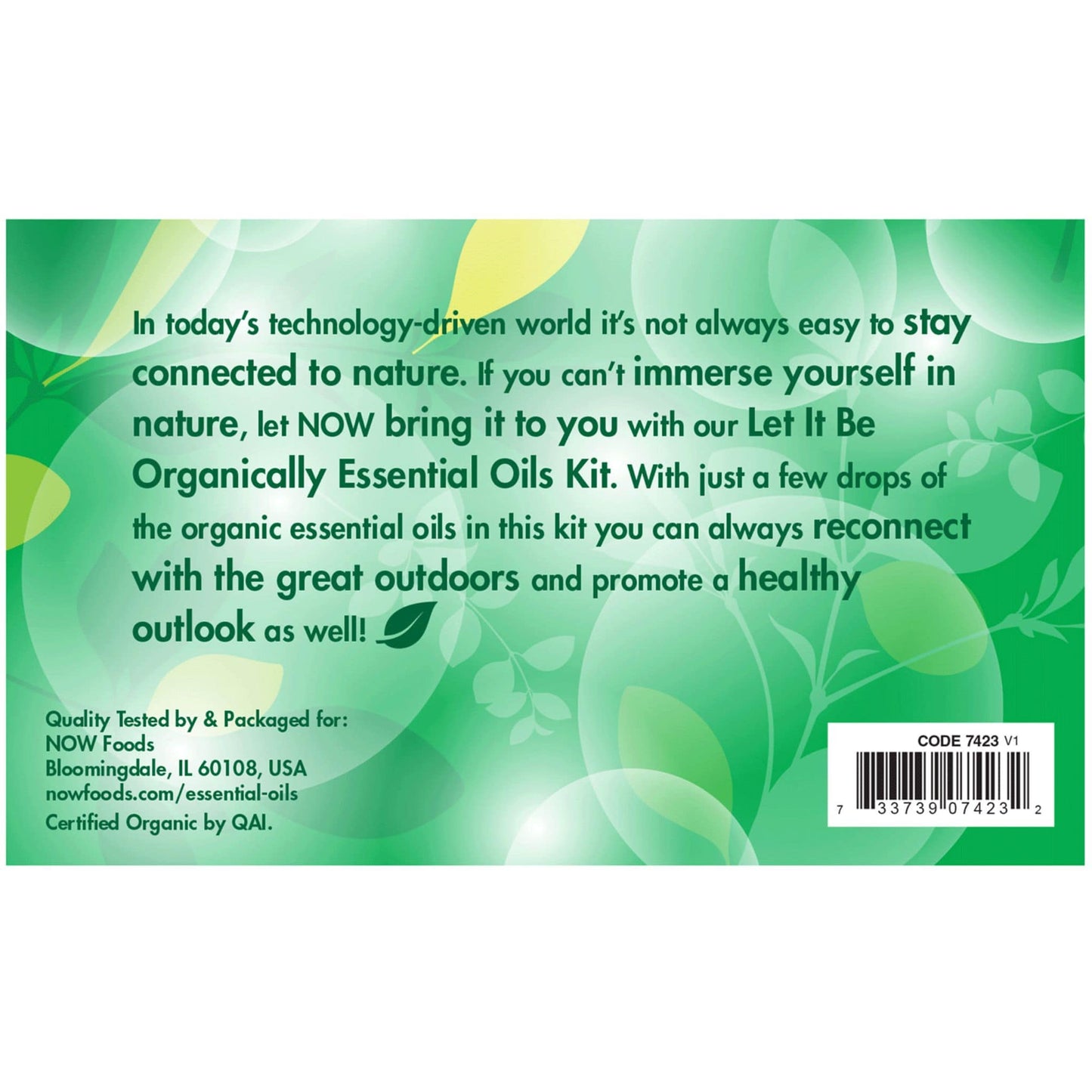 4x10mL | NOW Let It Be Organically Organic Essential Oils Kit