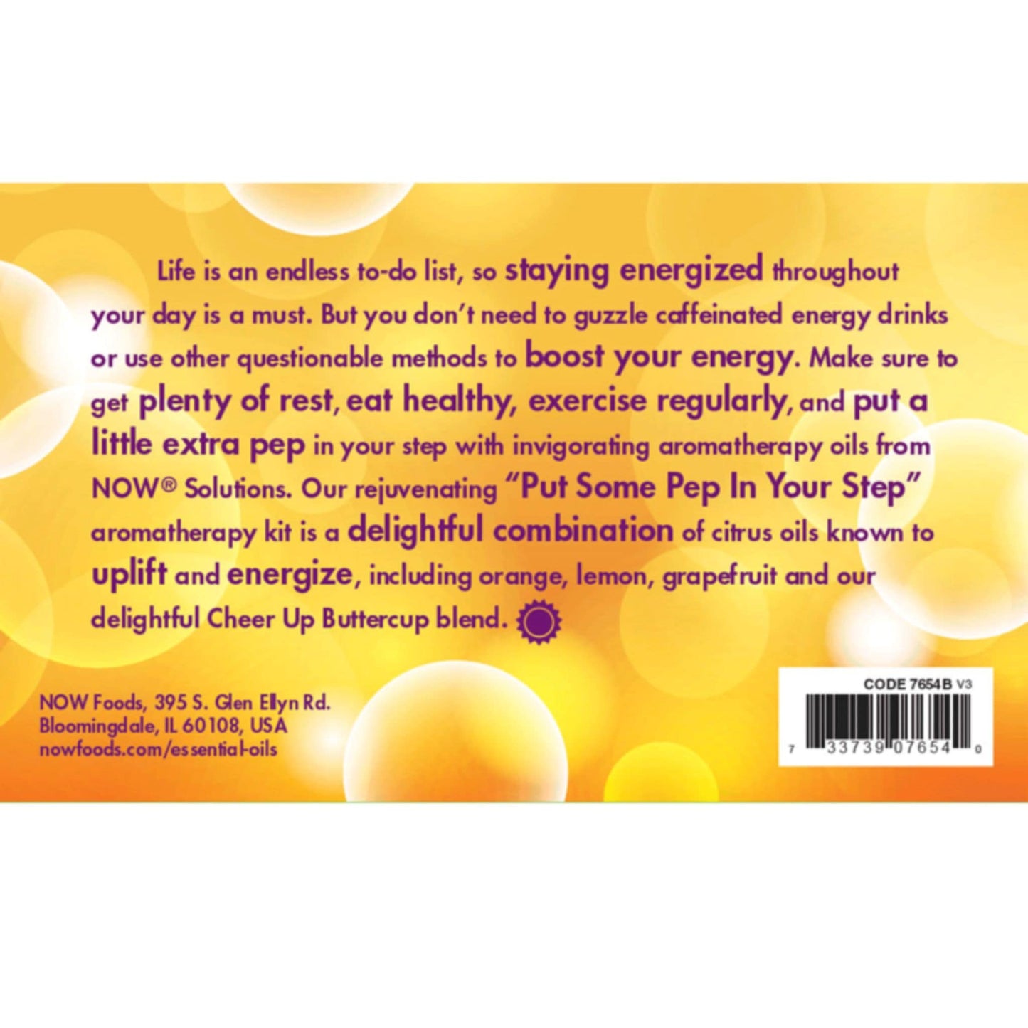 4x10mL | NOW Solutions Put Some Pep In Your Step Uplifting Essential Oils Kit