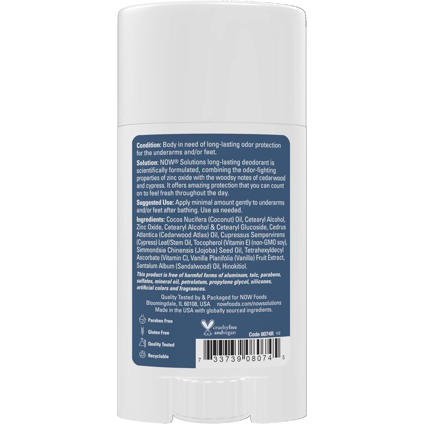 62g | NOW Slutions Deodorant Cedarwood + Cypress