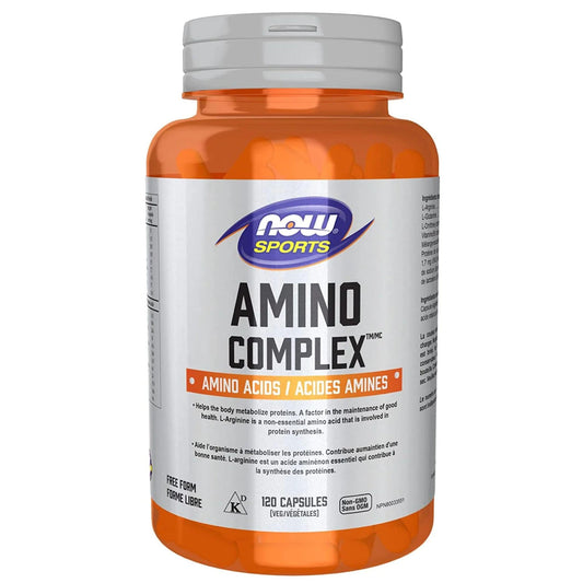 120 Vegetable Capsules | Now Sports Amino Complex