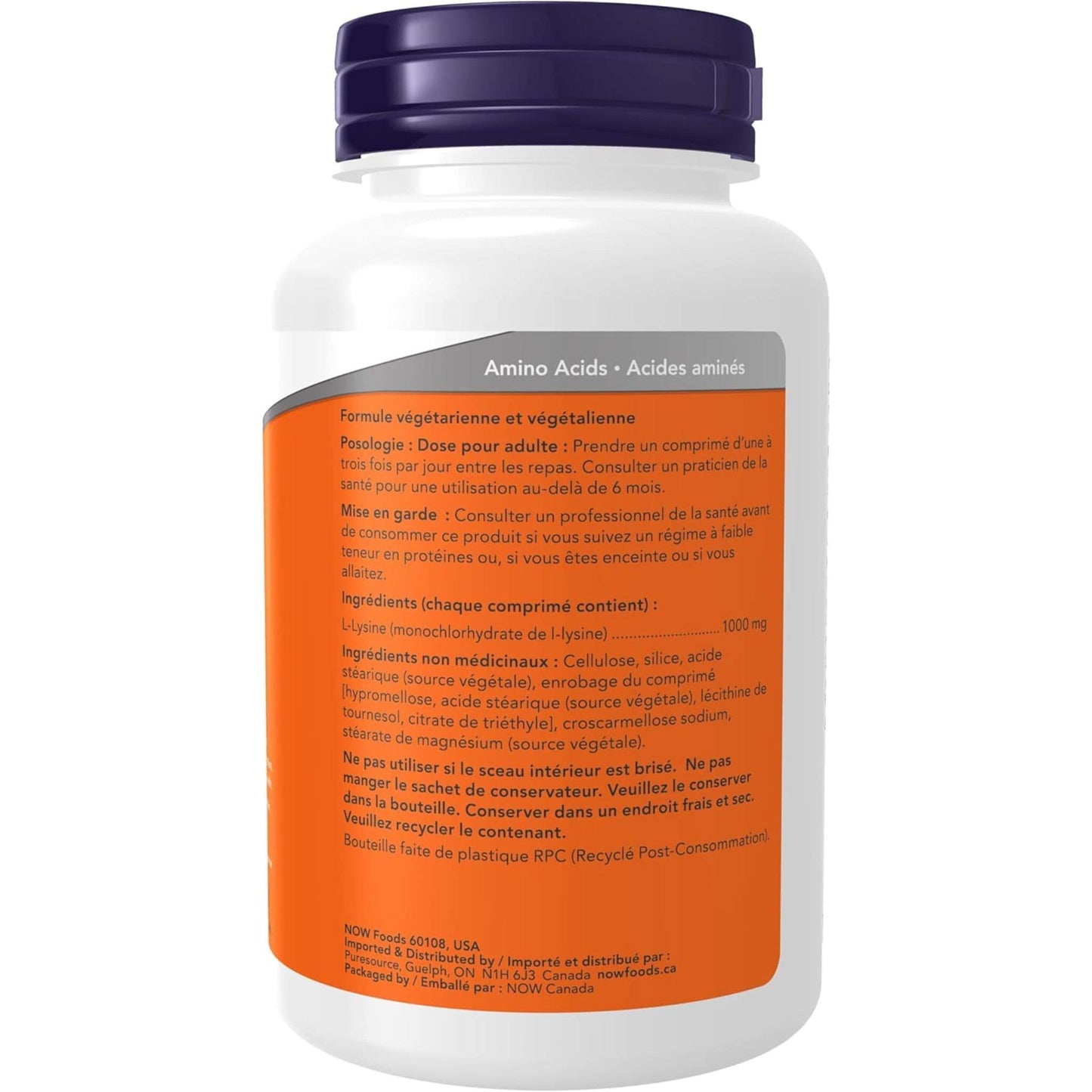 100 Tablets | NOW L-Lysine Double Strength 1000 mg