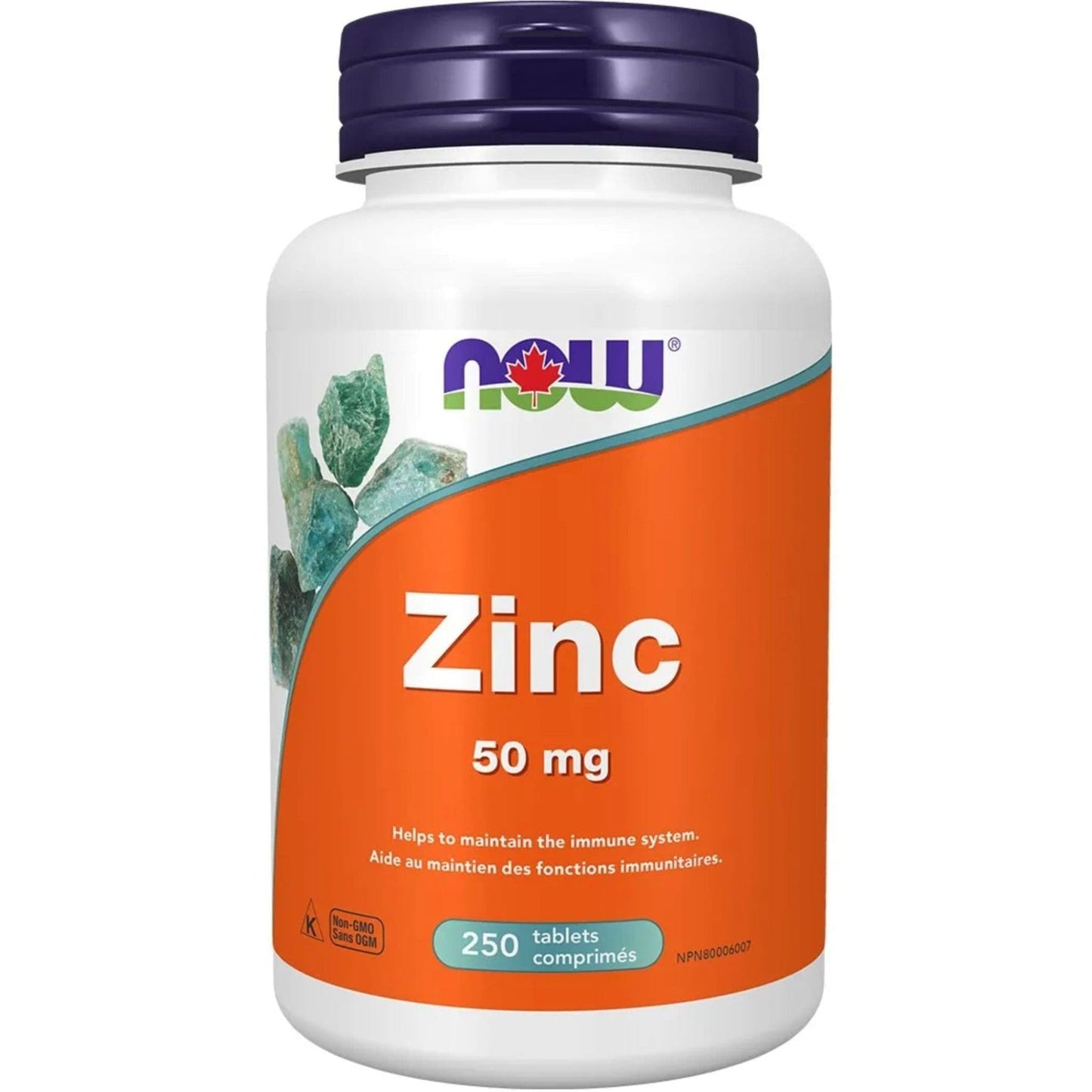 250 tablets | NOW Zinc 50 mg