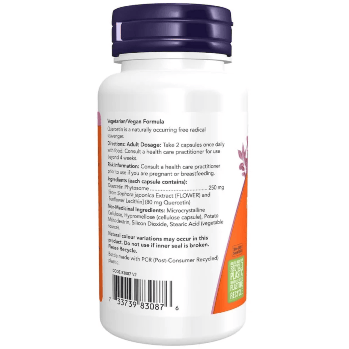 90 Vegetable Capsulse | NOW Quercetin Phytosome 250mg Capsules