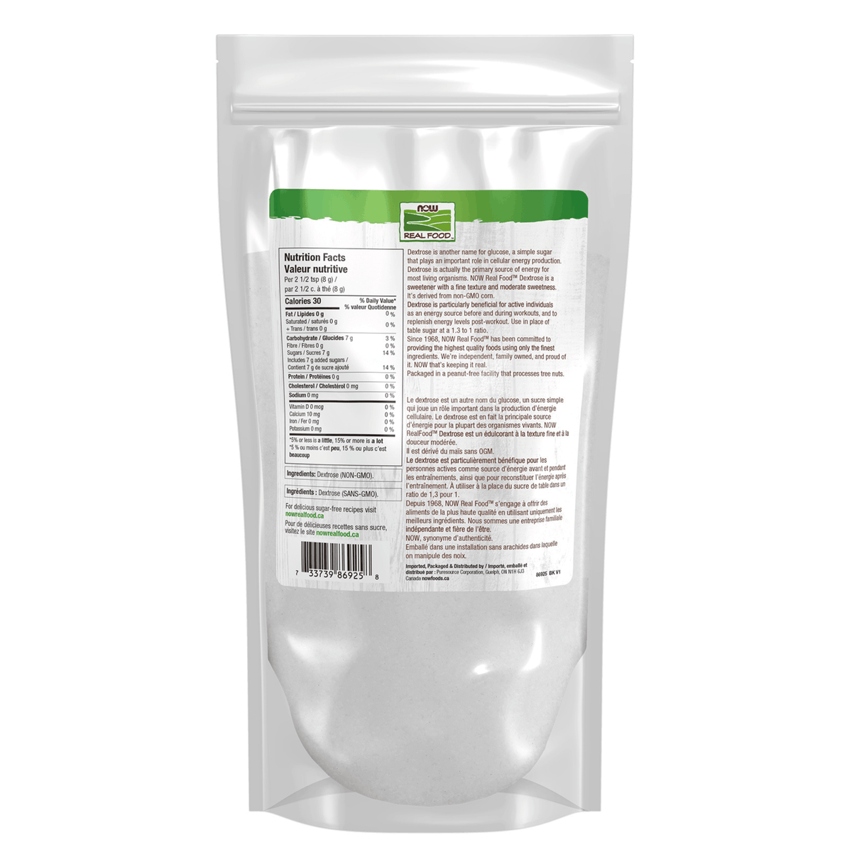 907g Unflavoured | NOW Pure Dextose Powder