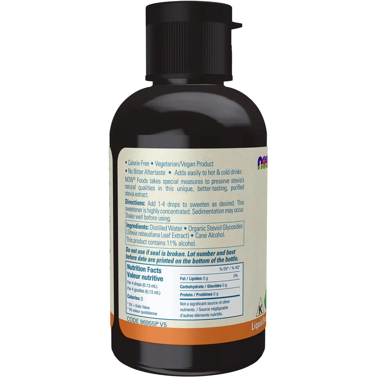 Unflavoured, 60mL | NOW Better Stevia Original Zero Calories Liquid Sweetener