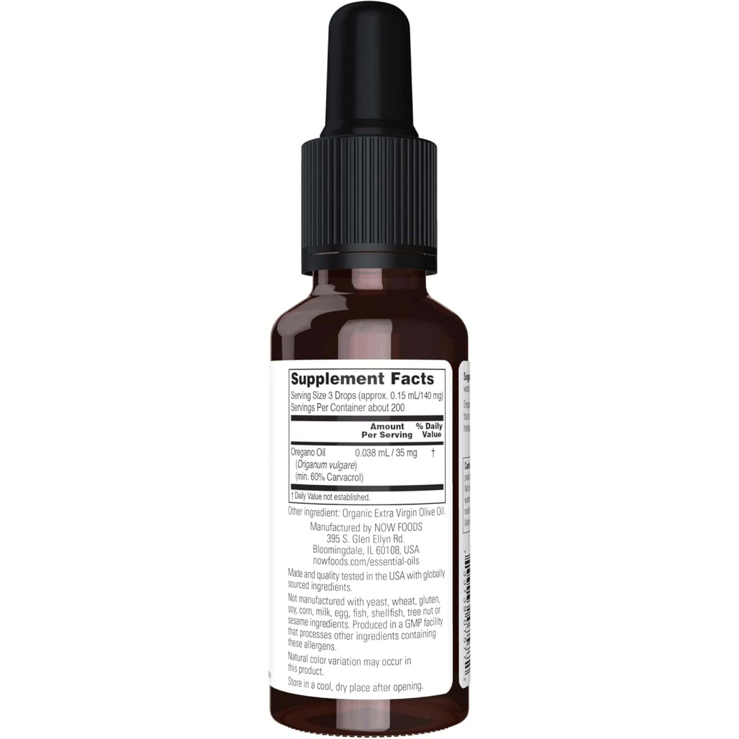 30mL | NOW Oil of Oregano 25% Oil Blend with Carvacrol