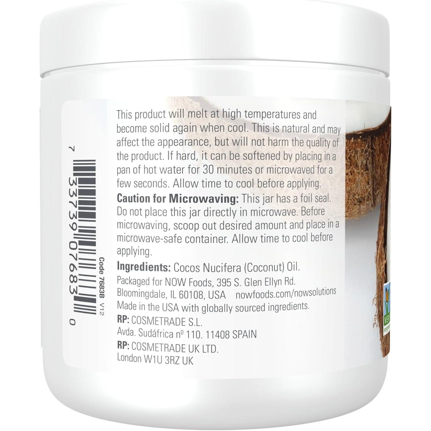 207mL | NOW Solutions Coconut Oil Natural for Skin and Hair