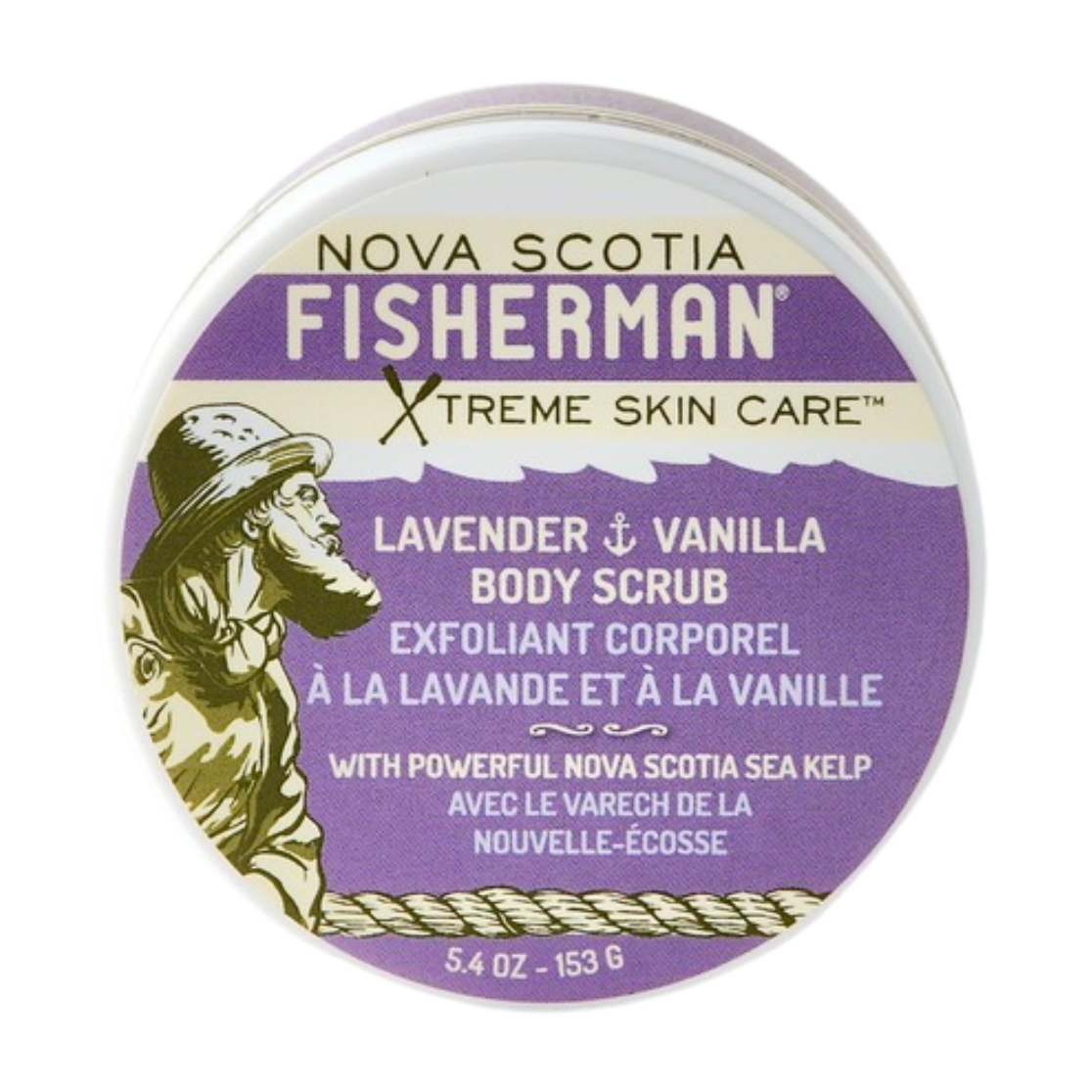 Nova Scotia Fisherman Atlantic Sea Salt Body Scrub with Sea Kelp, Salt N Sea or Lavender & Vanilla, 153g - Lavender & Vanilla